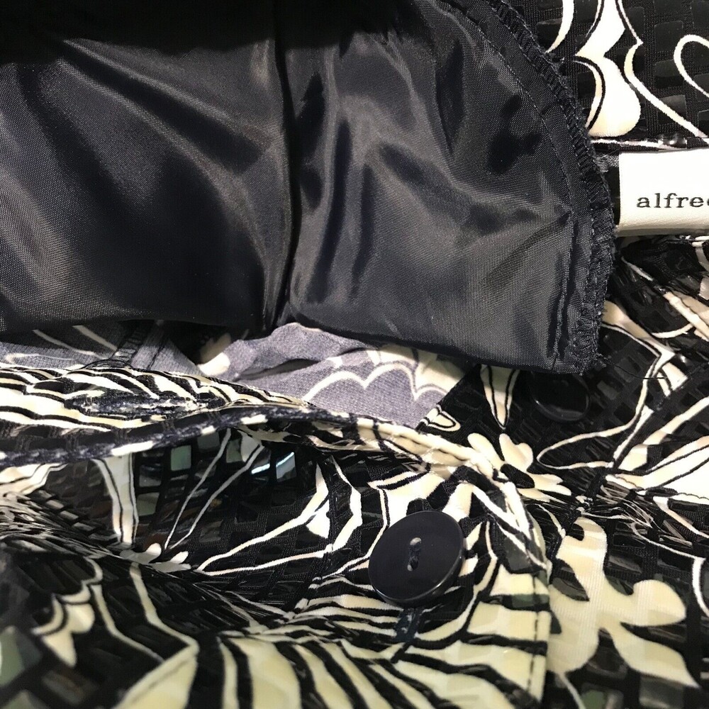 ALFRED DUNNER Women's Size 6P Jacket Button Up Black & White LS Rd Neck Pockets - Picture 8 of 12